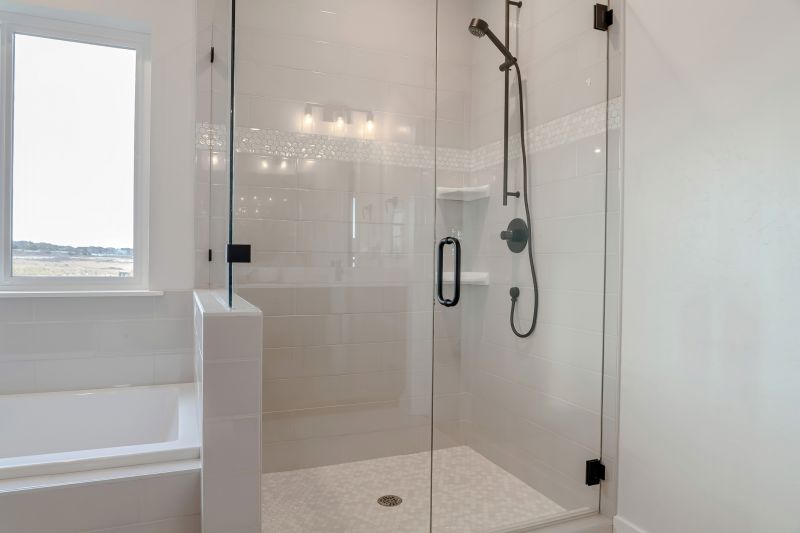Black Frame Glass Shower